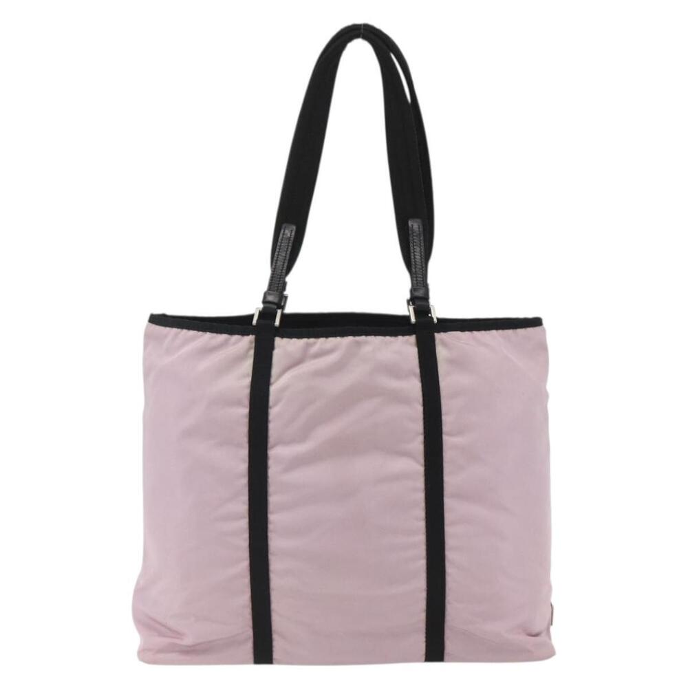 PRADA Tote Bag Nylon Pink Silver Auth 158422 - Picture 2 of 16